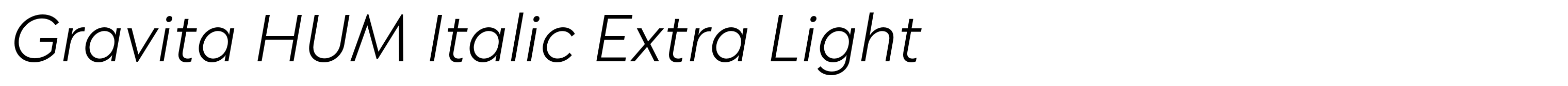 Gravita HUM Italic Extra Light